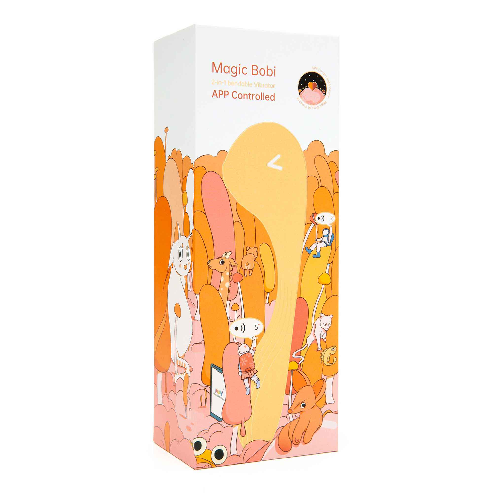 Magic Motion Bobi - YELLOW APP Controlled Smart 2-in-1 Bendable Vibrator - MM-BOBI YEL