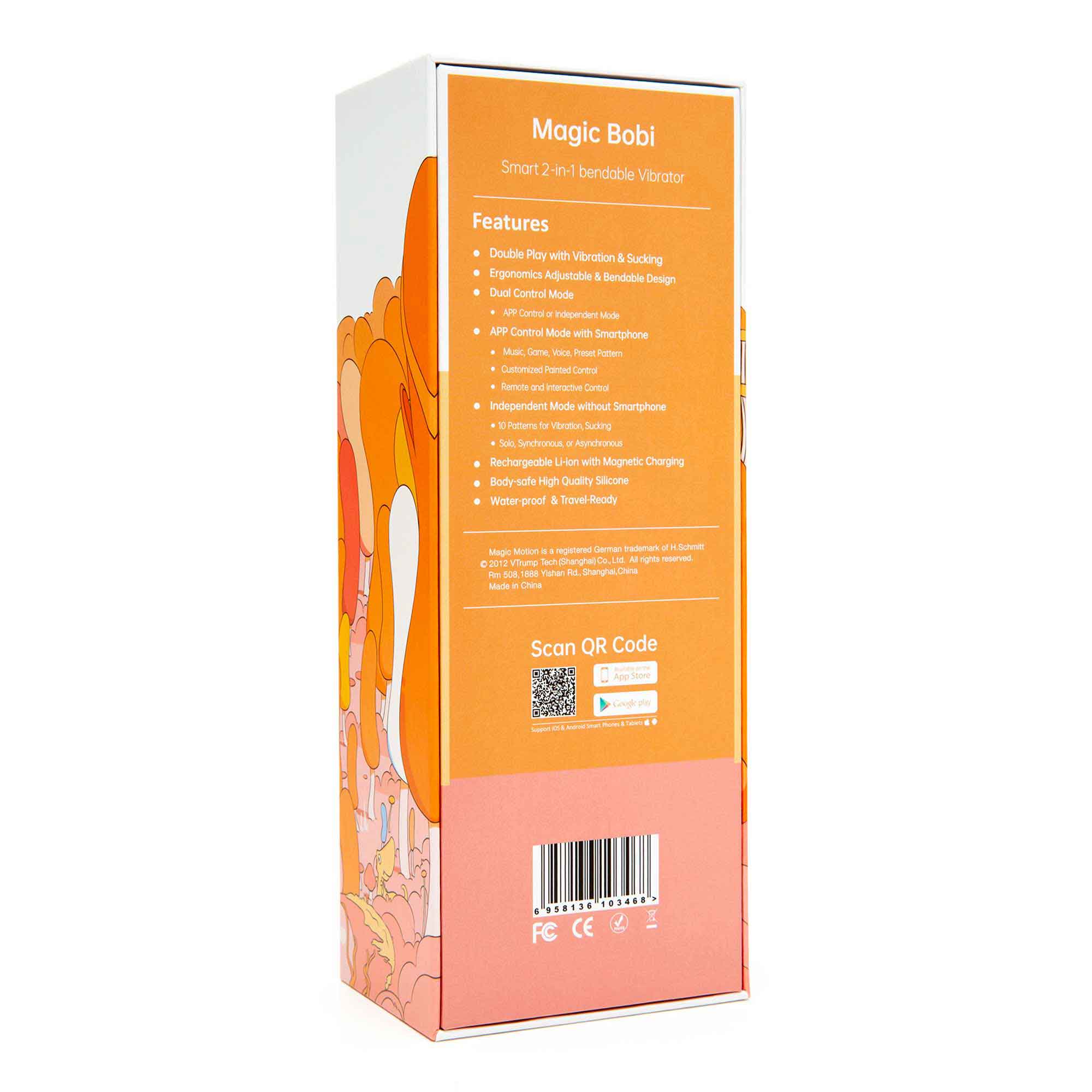 Magic Motion Bobi - YELLOW APP Controlled Smart 2-in-1 Bendable Vibrator - MM-BOBI YEL