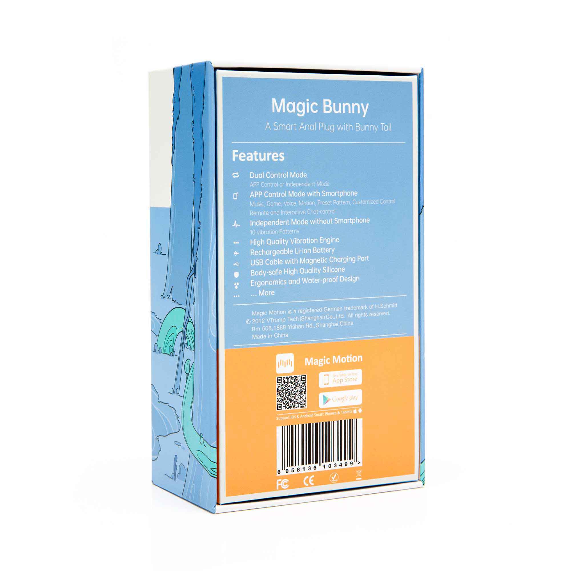 Magic Motion Bunny APP Controlled A Smart Anal Plug with Bunny Tail - MM-BUNNY