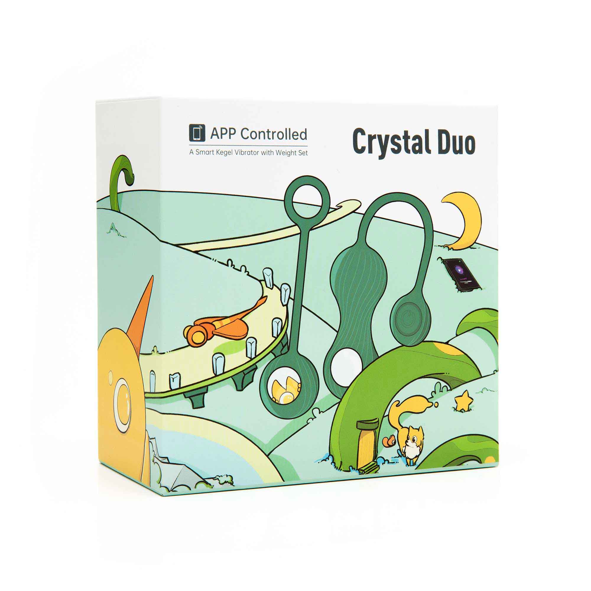 Magic Motion Crystal Duo APP Controlled A Smart Kegel Vibrator with Weight Set - MM-CRYSTAL DUO