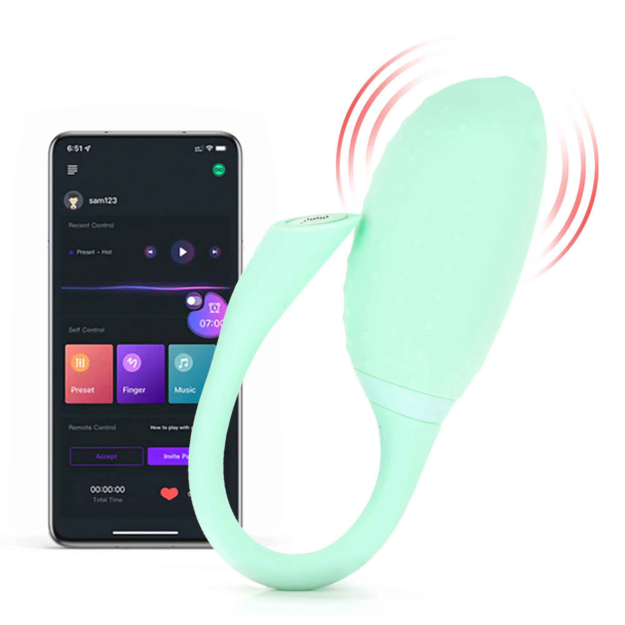 Magic Motion Fugu GREEN APP Controlled Smart Wearable Vibrator - MM-FUGU GRN