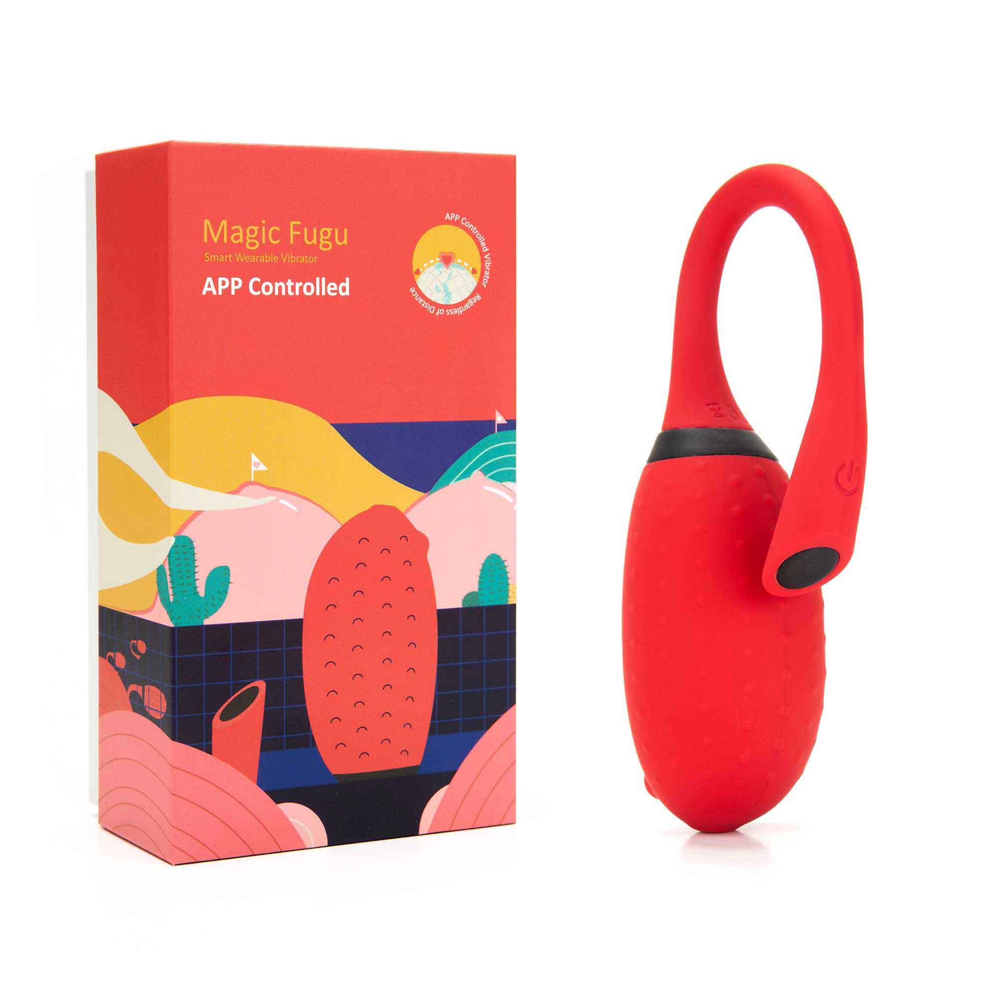 Magic Motion Fugu RED APP Controlled Smart Wearable Vibrator - MM-FUGU RED