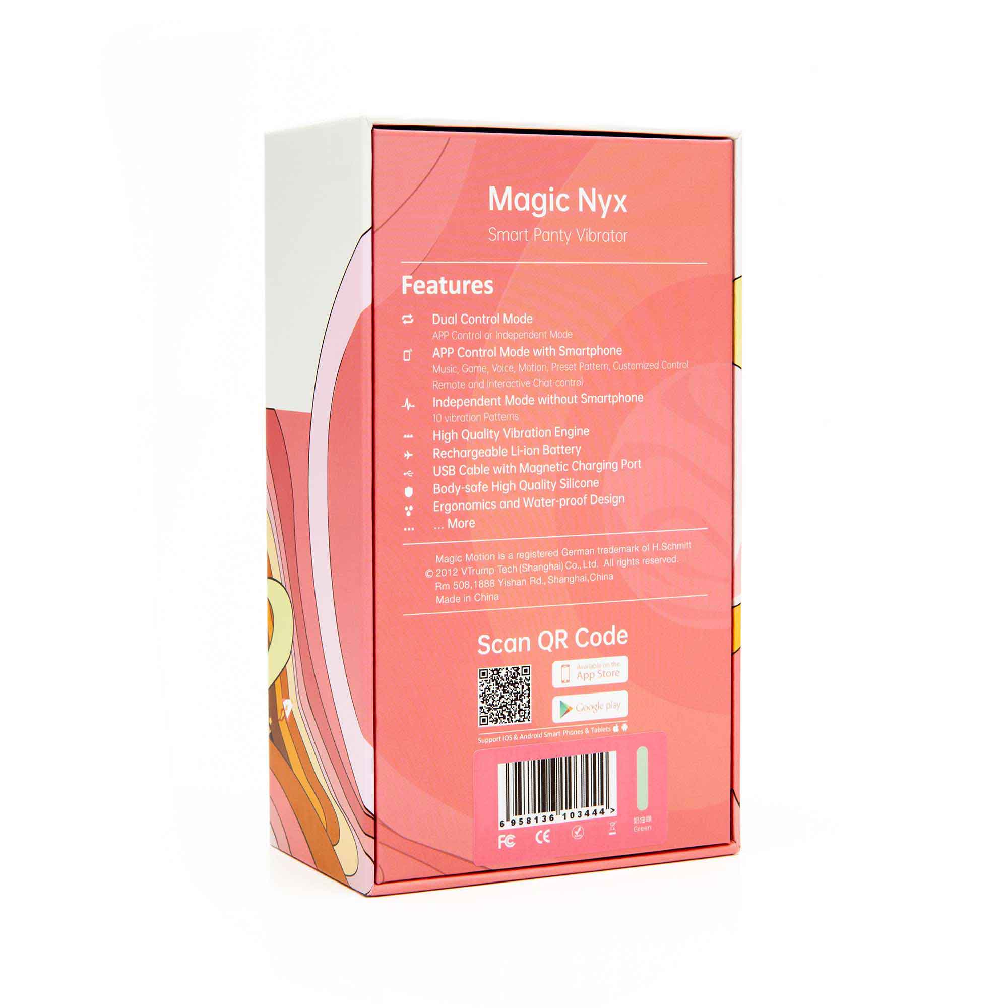 Magic Motion NYX GREEN APP Controlled Smart Panty Vibrator - MM-NYX GRN