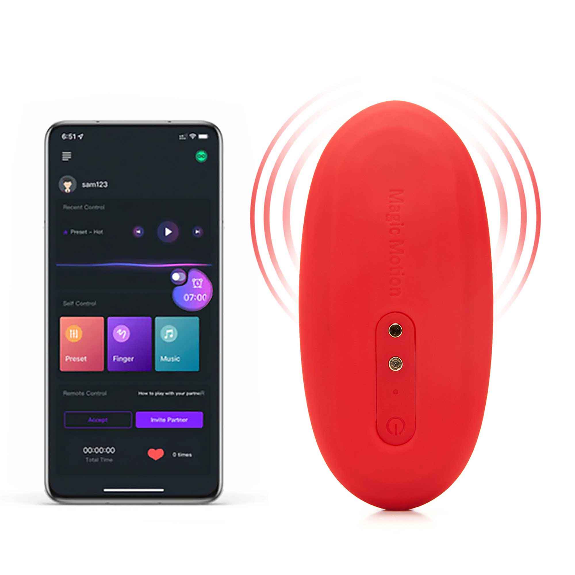 Magic Motion NYX RED APP Controlled Smart Panty Vibrator - MM-NYX RED