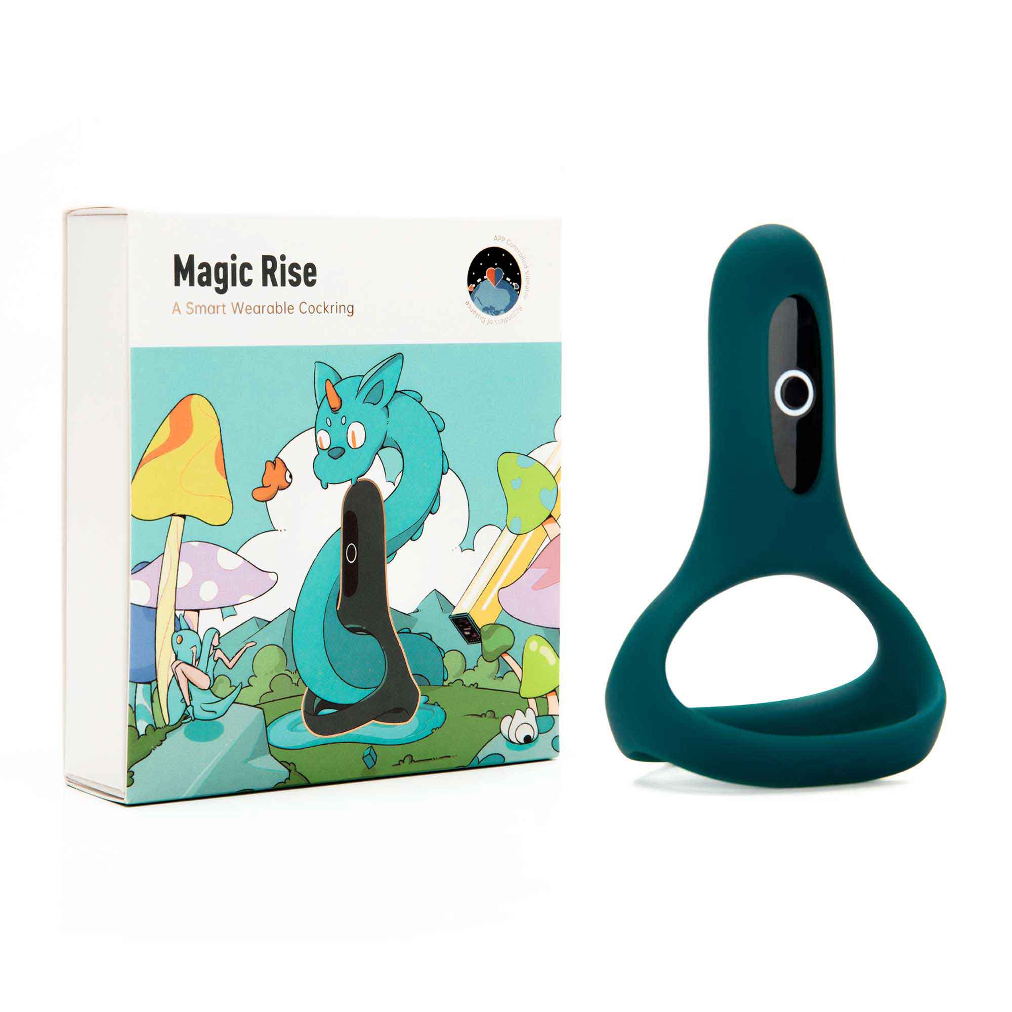 Magic Motion Rise TURQUOISE APP Controlled A Smart Wearable Cockring - MM-RISE TURQ