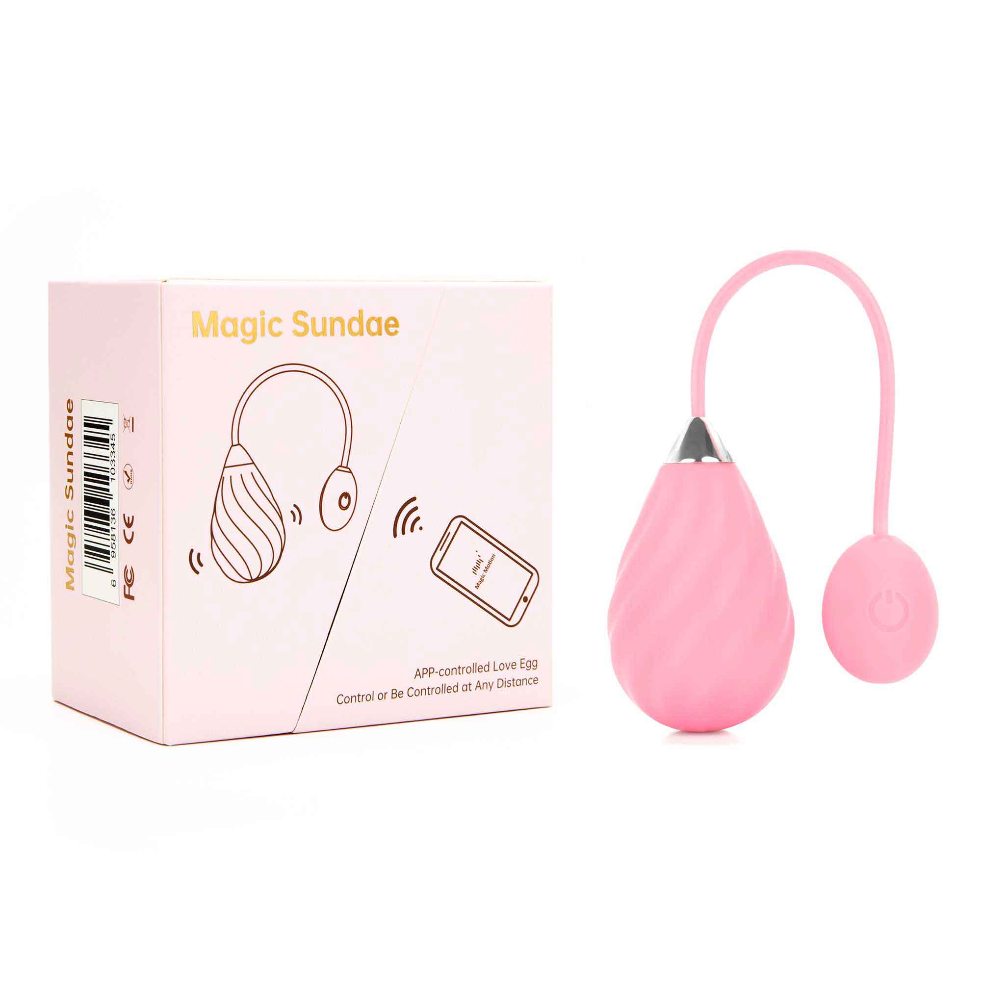 Magic Motion Sundae PINK APP Controlled Love Egg - MM-SUNDAE PNK