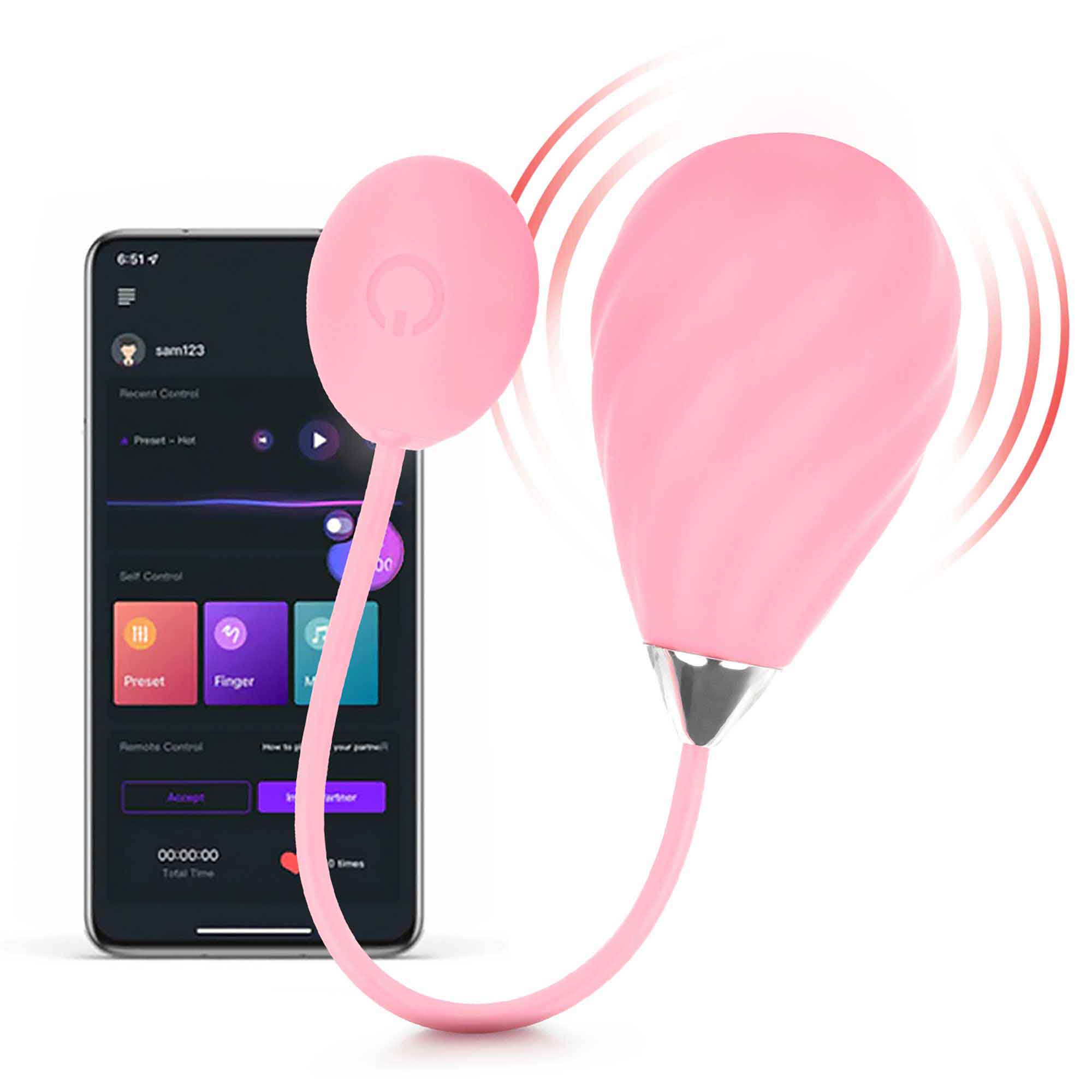 Magic Motion Sundae PINK APP Controlled Love Egg - MM-SUNDAE PNK