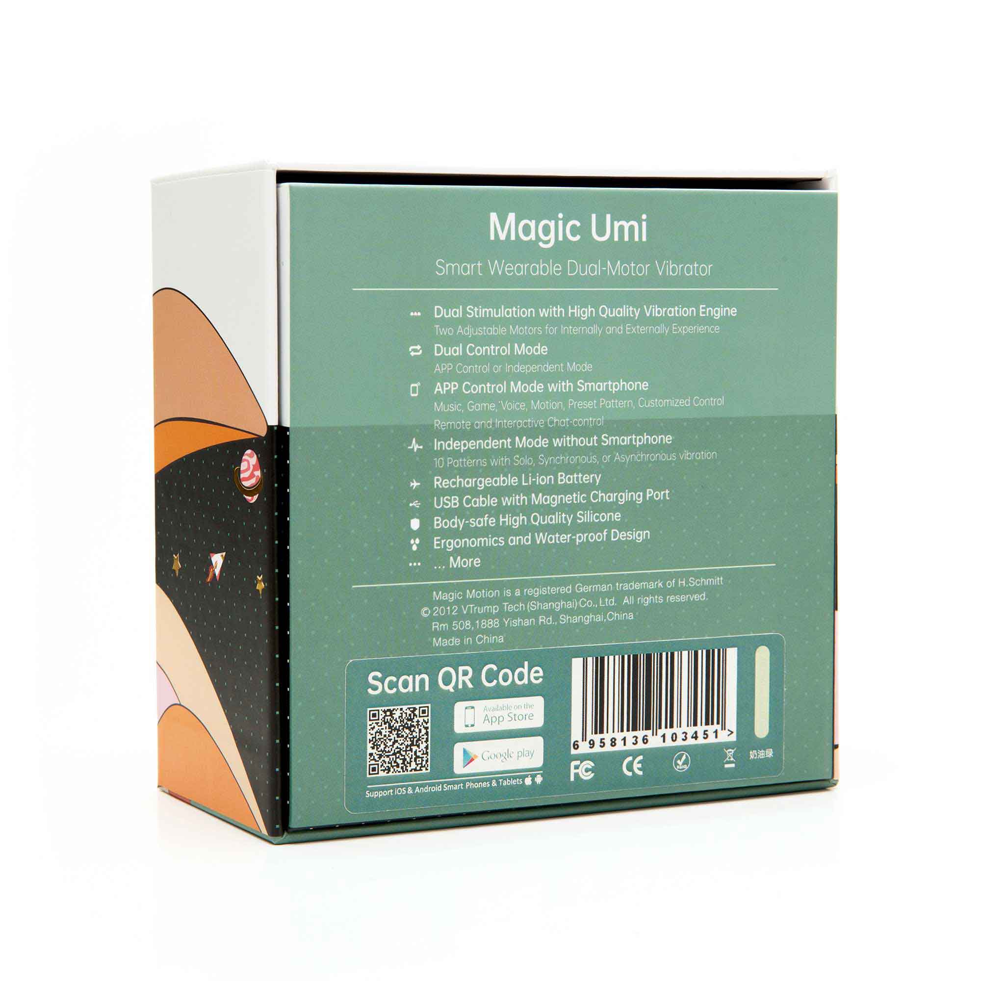 Magic Motion Umi GREEN APP Controlled Smari Wearable Dual-Motor Vibrator - MM-UMI GRN