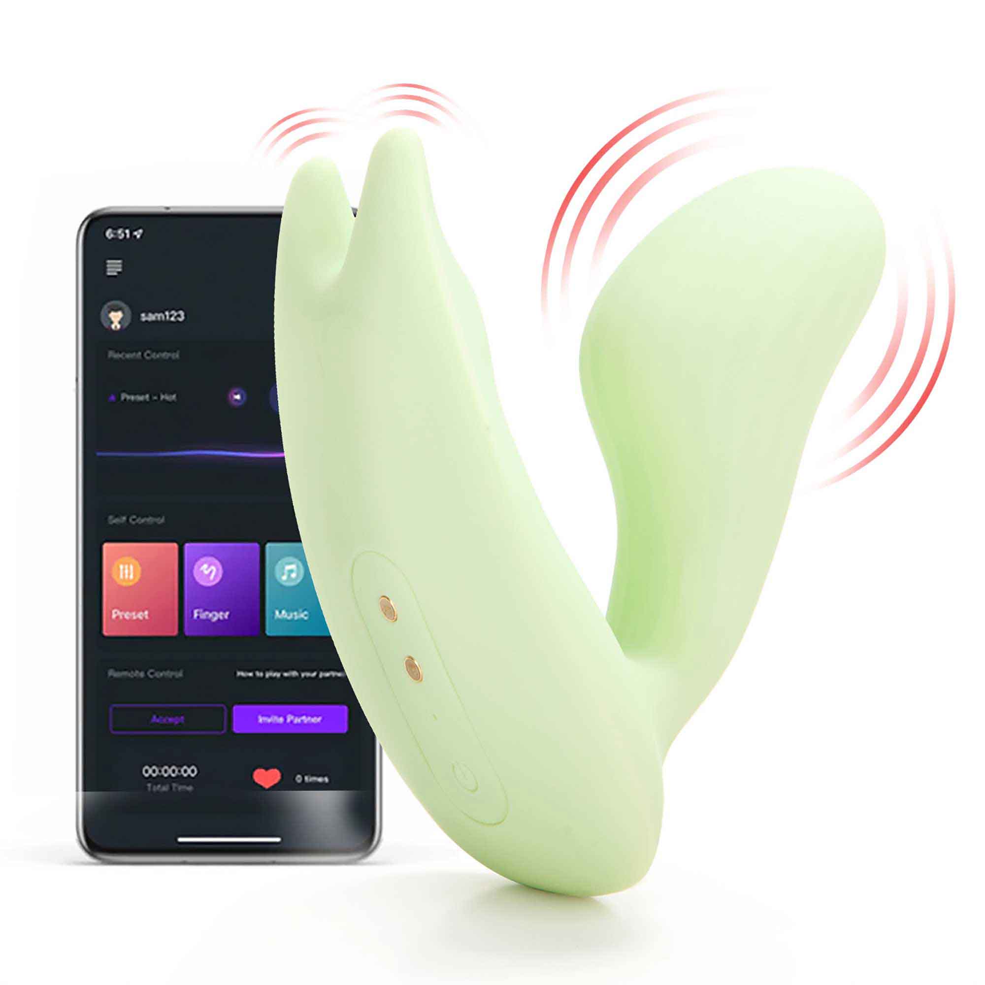 Magic Motion Umi GREEN APP Controlled Smari Wearable Dual-Motor Vibrator - MM-UMI GRN