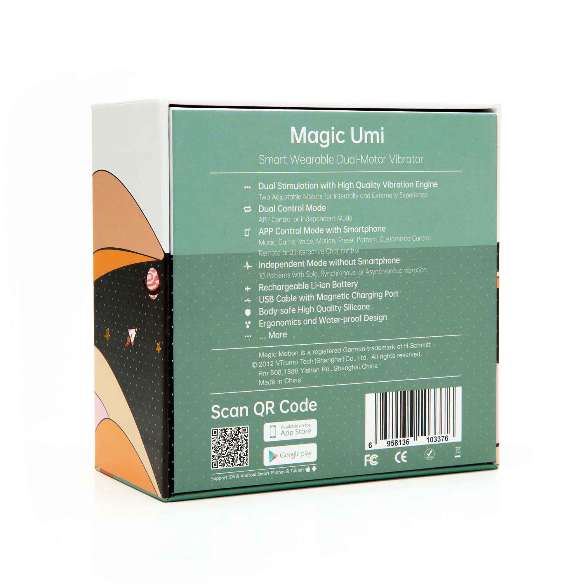 Magic Motion Umi RED APP Controlled Smari Wearable Dual-Motor Vibrator - MM-UMI RED