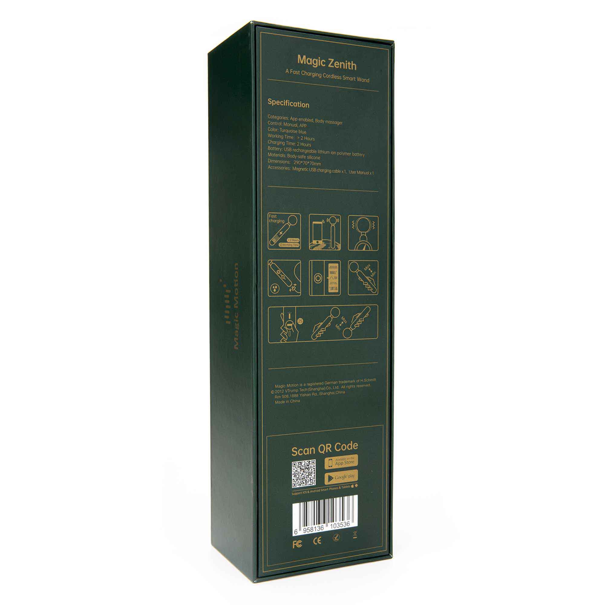 Magic Motion Zenith APP Controlled A Fast Charging Cordless Smart Wand - MM-ZENITH